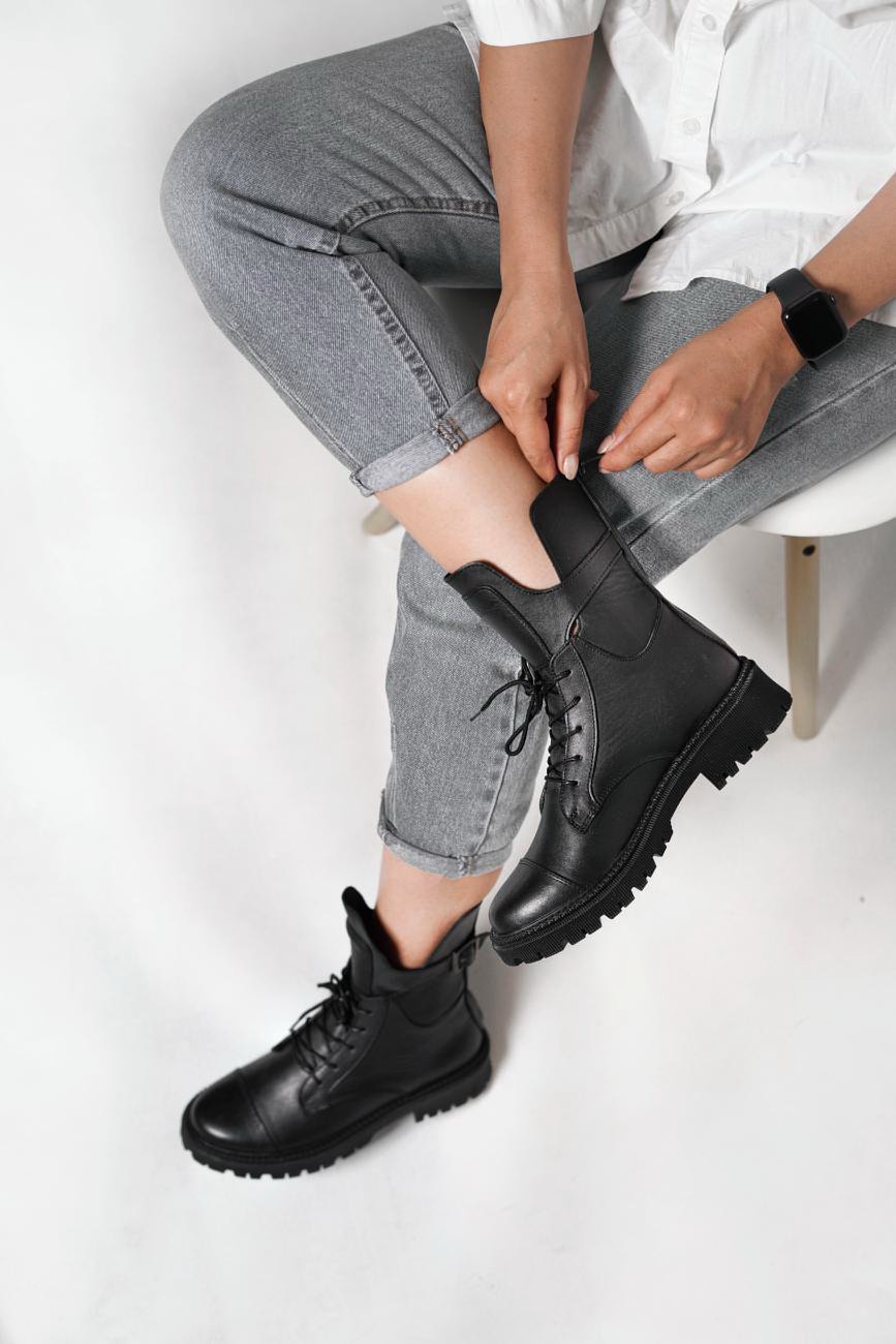 بوت بندی زنانه چرم کاکتوس