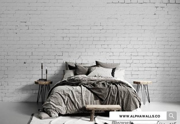 کاغذ دیواری طرح آجر سفید