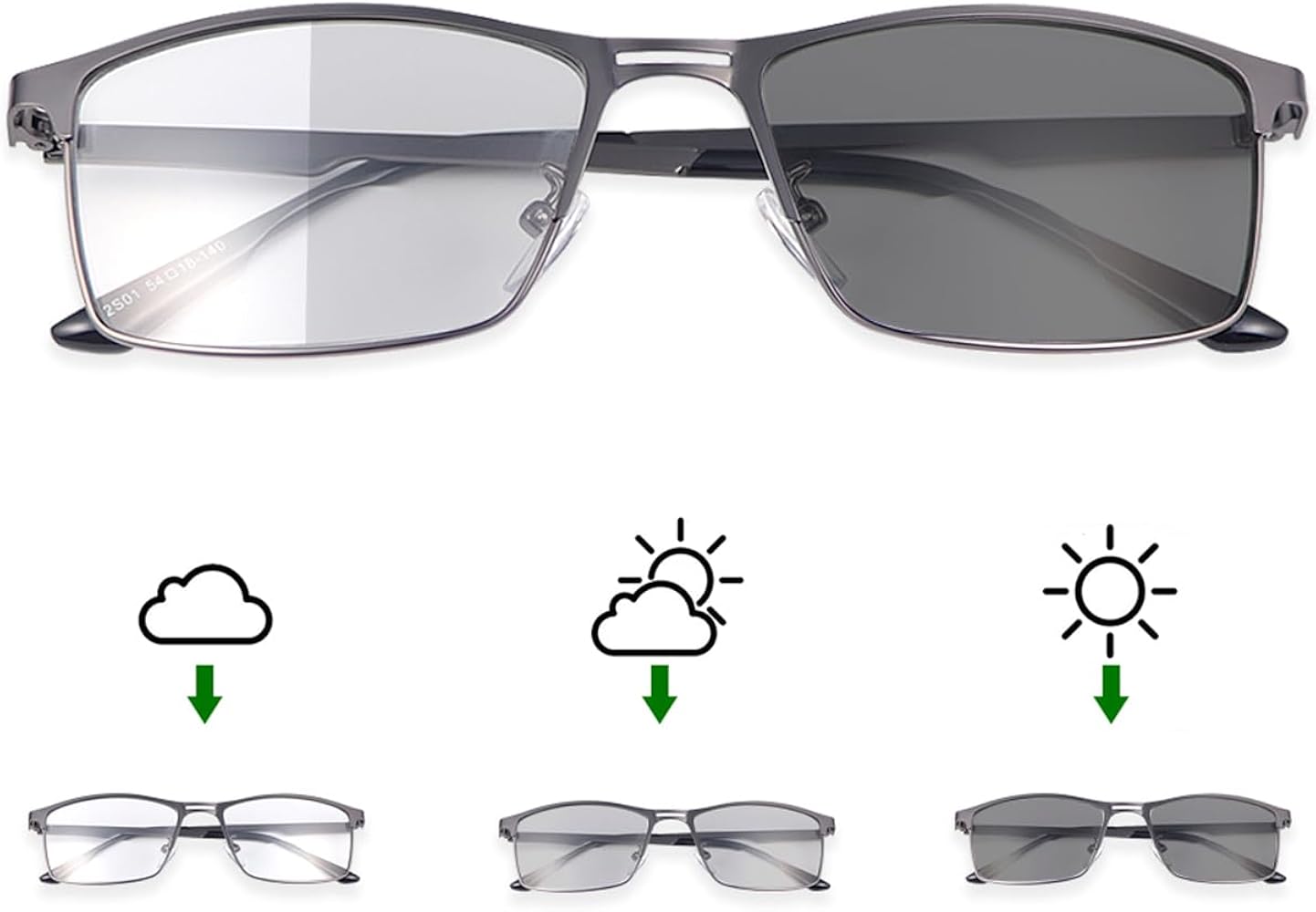 تصویری از راهنمای عینک  فتوکرومیک  مردانه