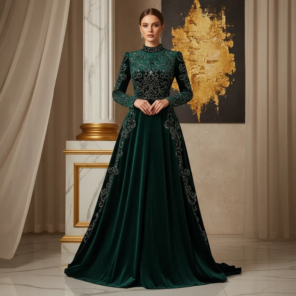 مدل لباس با پارچه مخمل