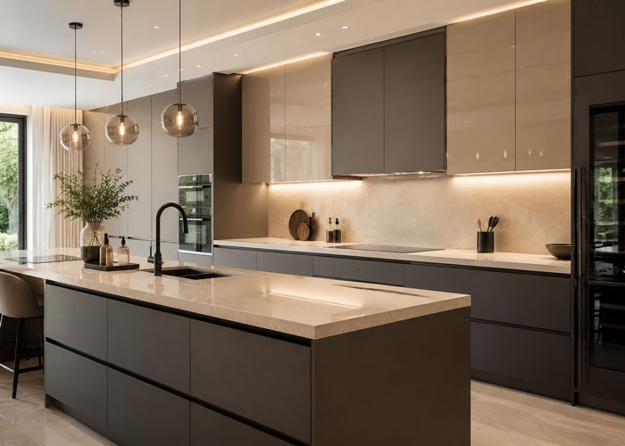 کابینت دو رنگ؛ سبک جدید در طراحی کابینت آشپزخانه مدرن